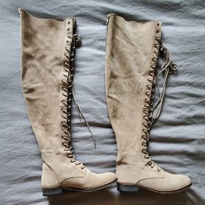 Free People lace up over the knee boots